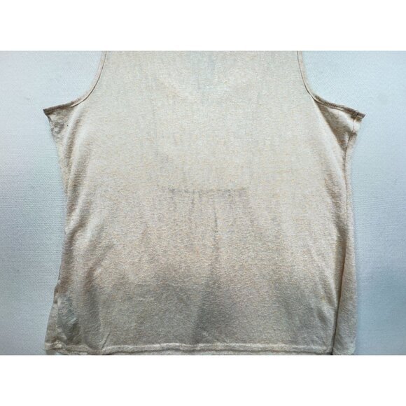 Knox Rose Embellished Tank Top Size XL Beige Embroidered Sleeveless Sequins Boho - Picture 12 of 13